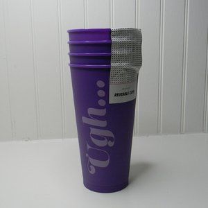 UGH... 24 ounce plastic reusable cup - Set of Four